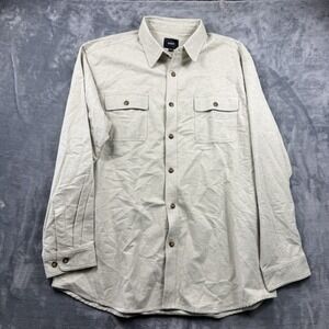 Stoic Shirt Mens XXL Beige Long Sleeve Button Up Outdoor Pockets Casual